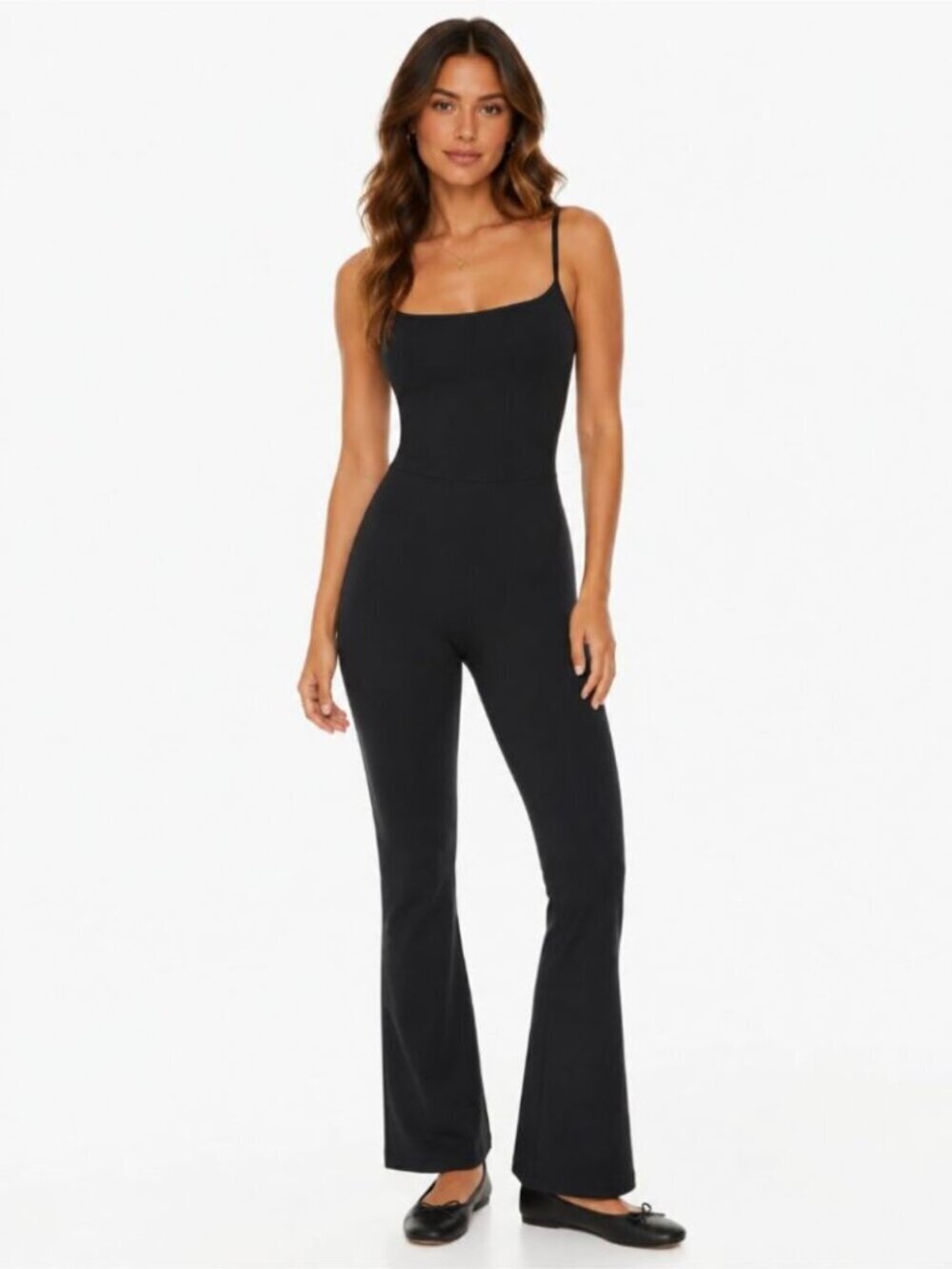 Aritzia Wilfred Free Divinity Kick Flare Jumpsuit Black Size Small - Picture 2 of 8